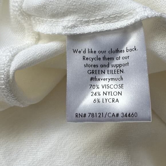 Eileen Fisher Crepe Slim Ankle Pants Size M White Minimalist Capsule Coastal NEW - Picture 5 of 6